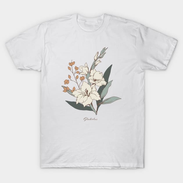 Gladiolus T-Shirt by Anna H